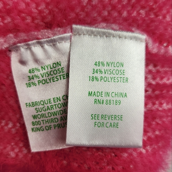 Lilly Pulitzer Cozy Fuzzy Preppy Heart Print Keane Cardigan Sweater Pink Large - Picture 15 of 16